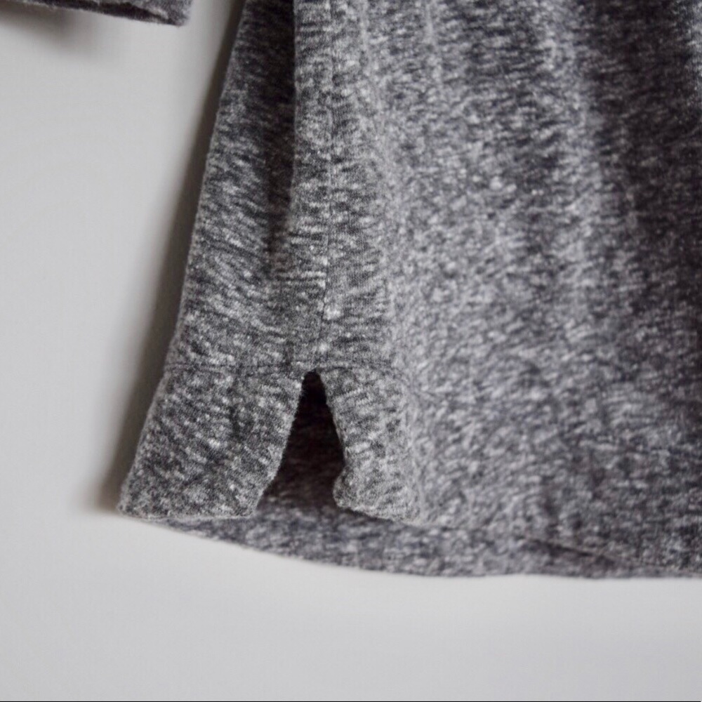 Express 3/4 Sleeve Dark Gray Space Dye Top - Picture 5 of 8